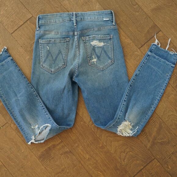 MOTHER High Waisted Looker Ankle Chew Jeans in Push the Envelope Womens Size 26 - Picture 9 of 14